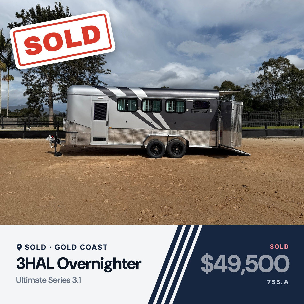 EuroFloat 755.A 3HAL Overnighter Ultimate Series 3.1, sold, Gold Coast
