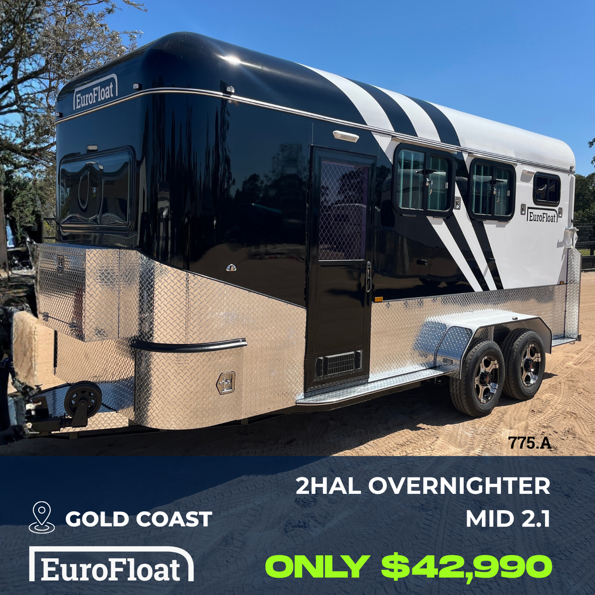 2 Horse Angle Load Camper Float Mid Overnighter SN 2.1