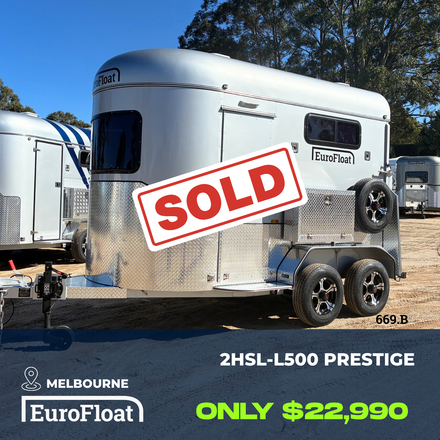 2 Horse Straight Load Float L500 RN