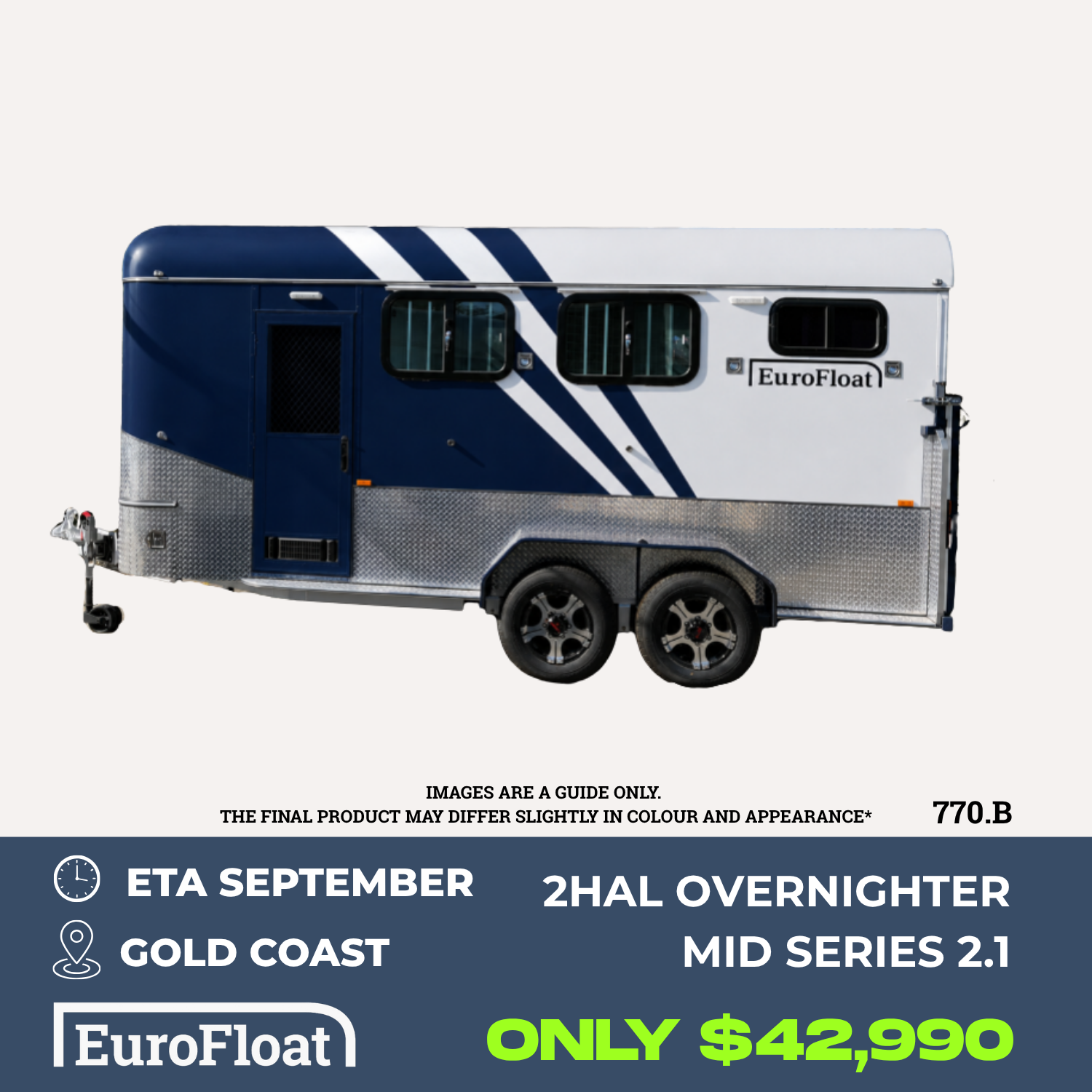 2 Horse Angle Load Camper Float Mid Overnighter SN 2.1 770.B