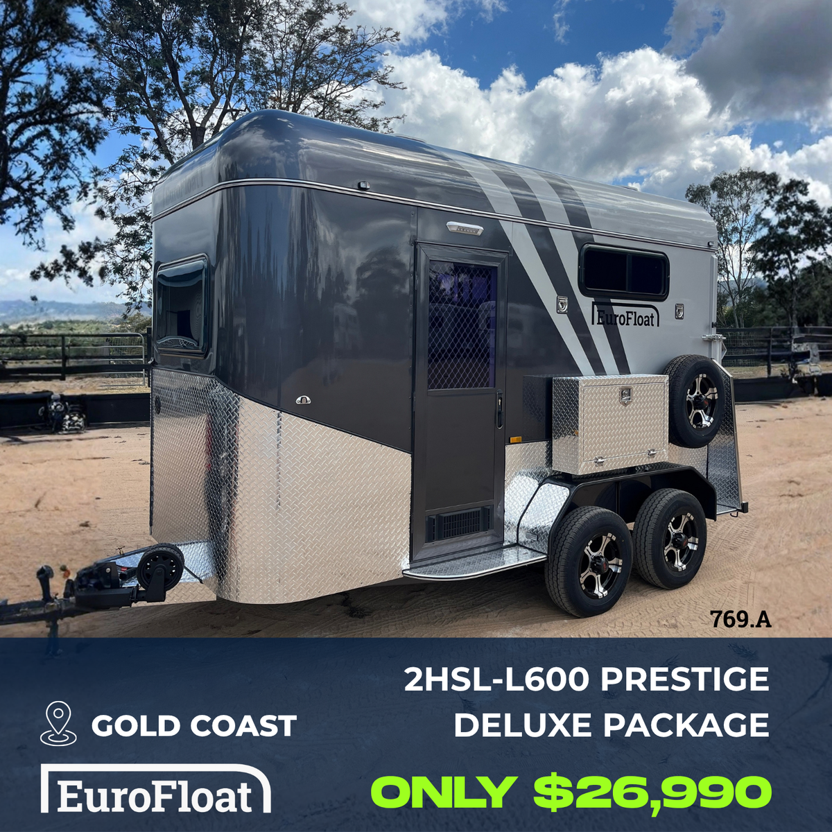 2 Horse Straight Load Camper Float L600 SN