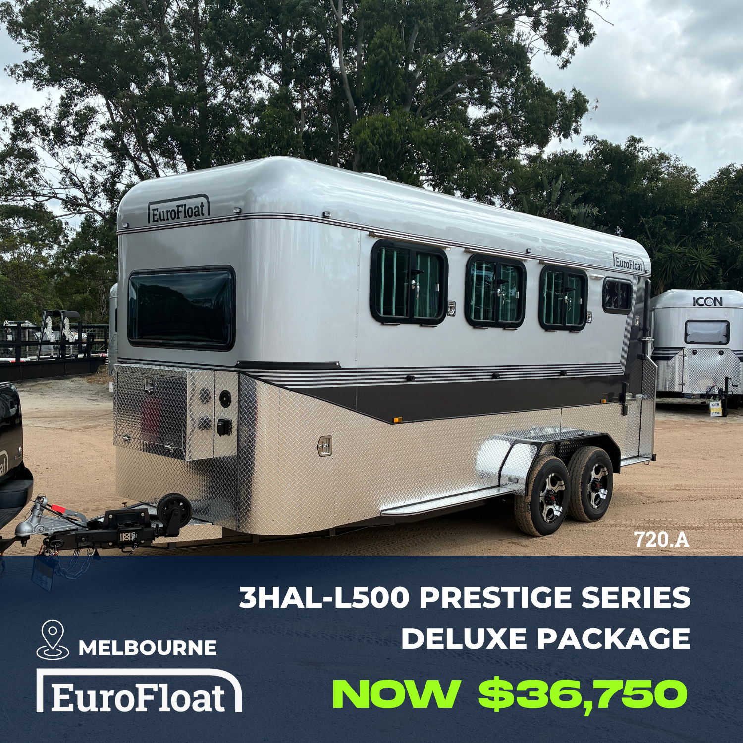3 Horse Angle Load Camper Float L500 SN