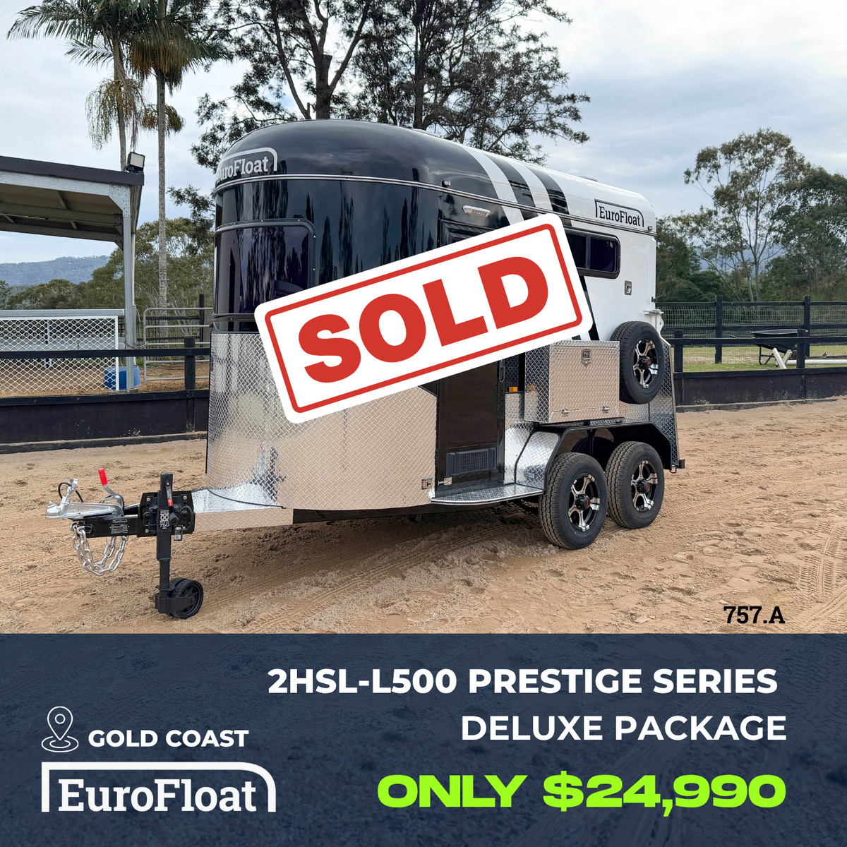 2 Horse Straight Load Camper Float L500 RN