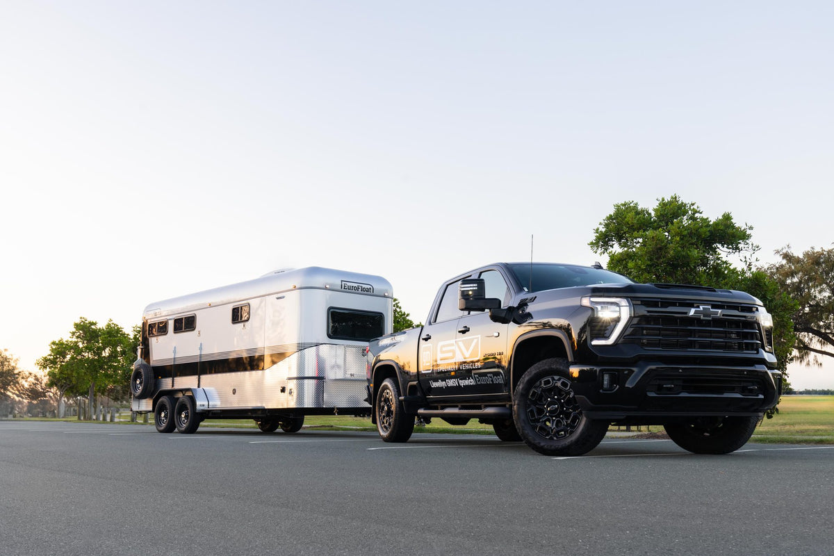 Llewellyn GMSV Silverado HD and EuroFloat at sunset