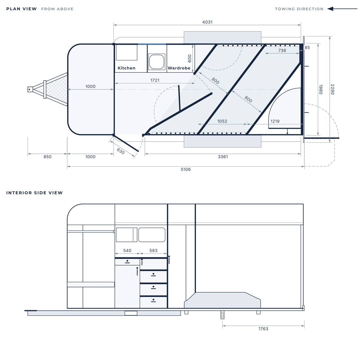 Floor plan of the 2 Horse Angle Load Camper Float Mid Overnighter SN 2.0