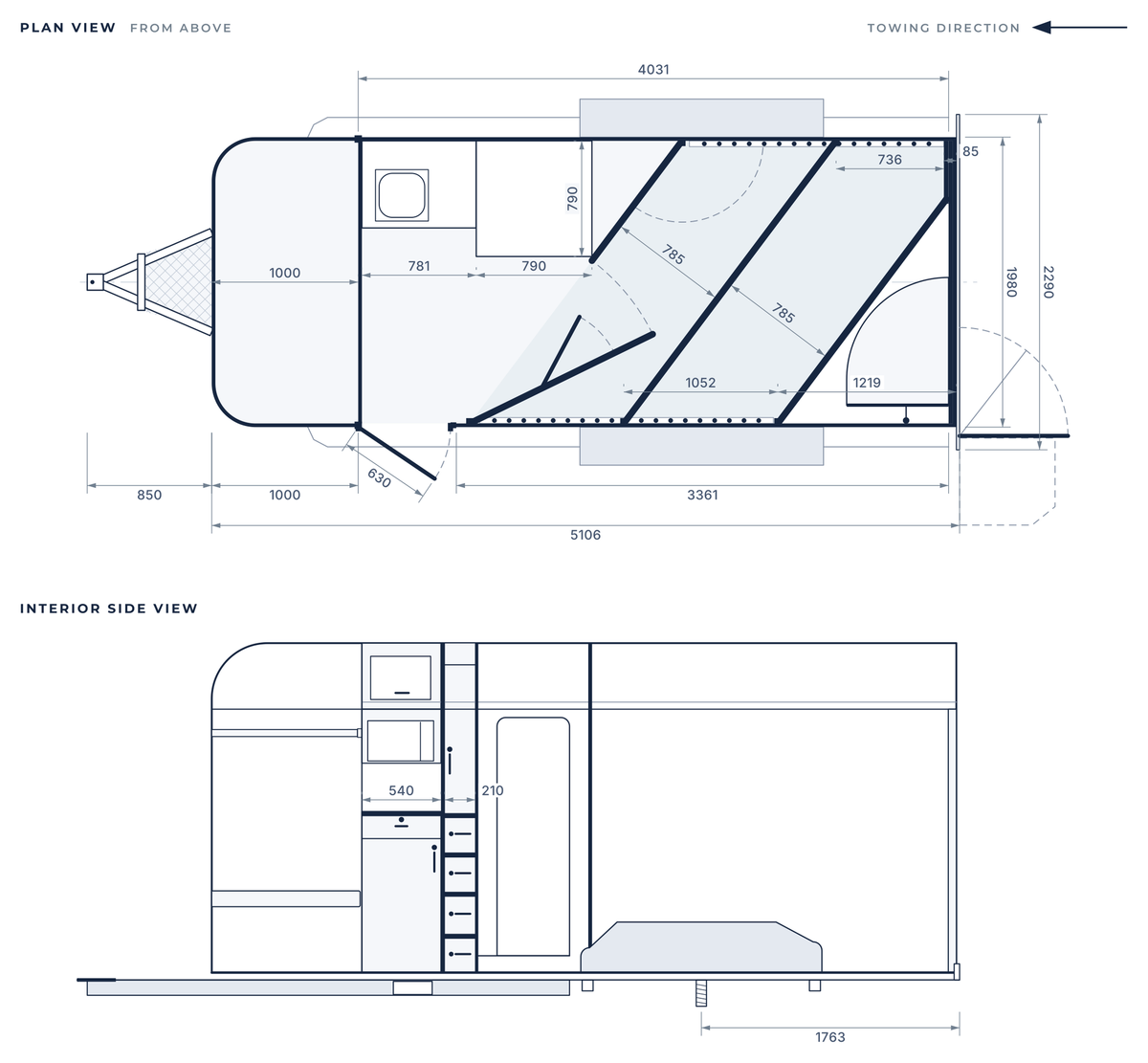 Floor plan of the 2 Horse Angle Load Camper Float Mid Overnighter SN 2.1