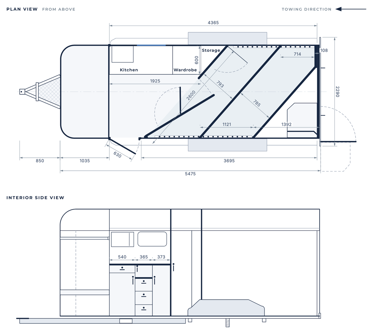 Floor plan of the 2 Horse Angle Load Camper Float Ultimate Overnighter SN 2.0