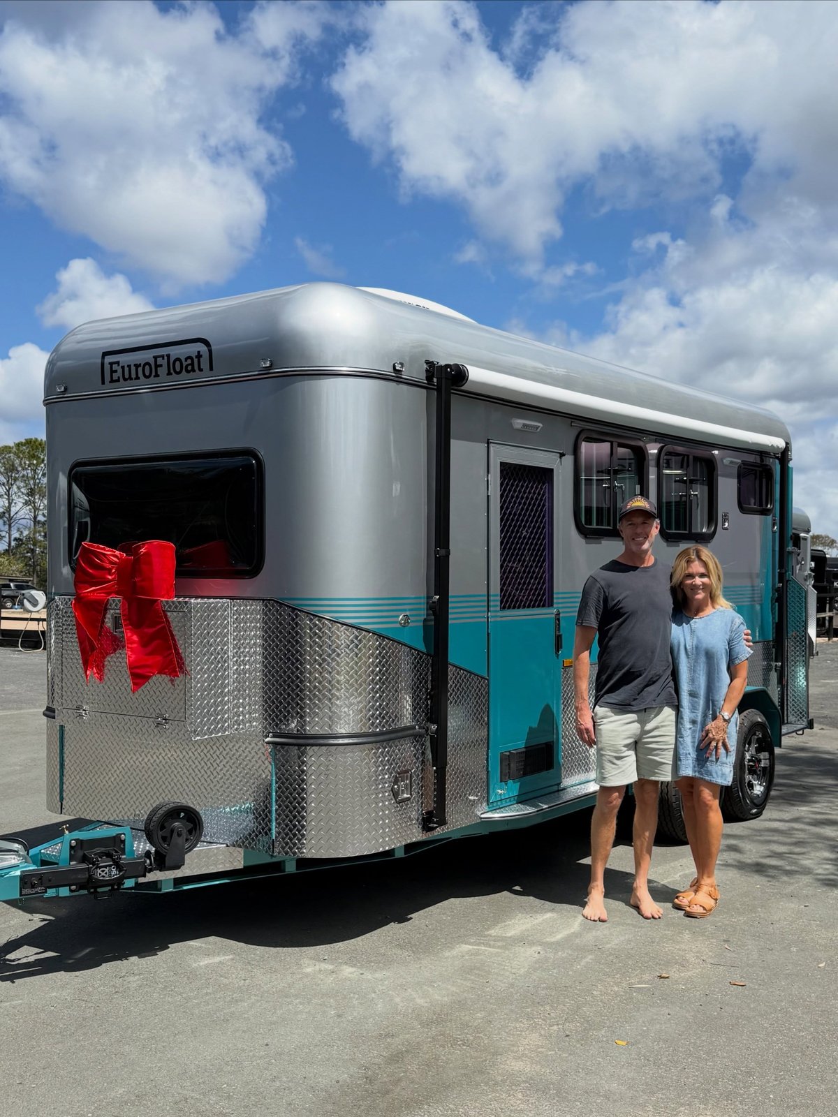 EuroFloat owners with their new horse float on handover day