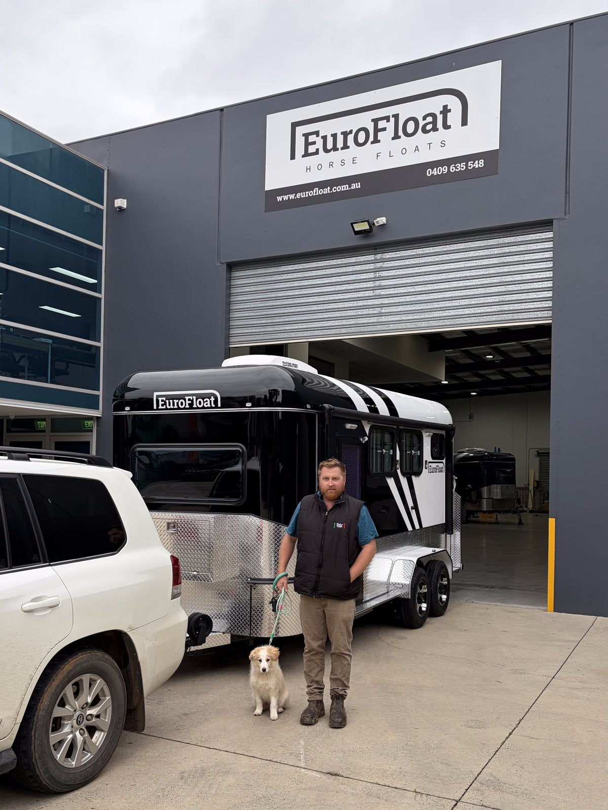 EuroFloat owners with their new horse float on handover day