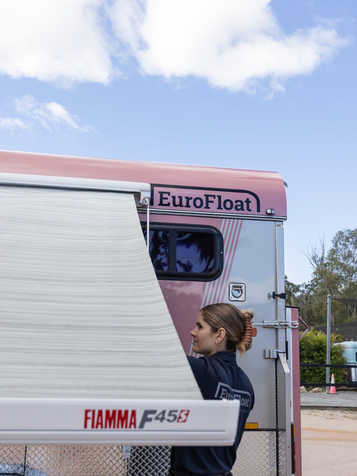 Owner checking out her EuroFloat horse float