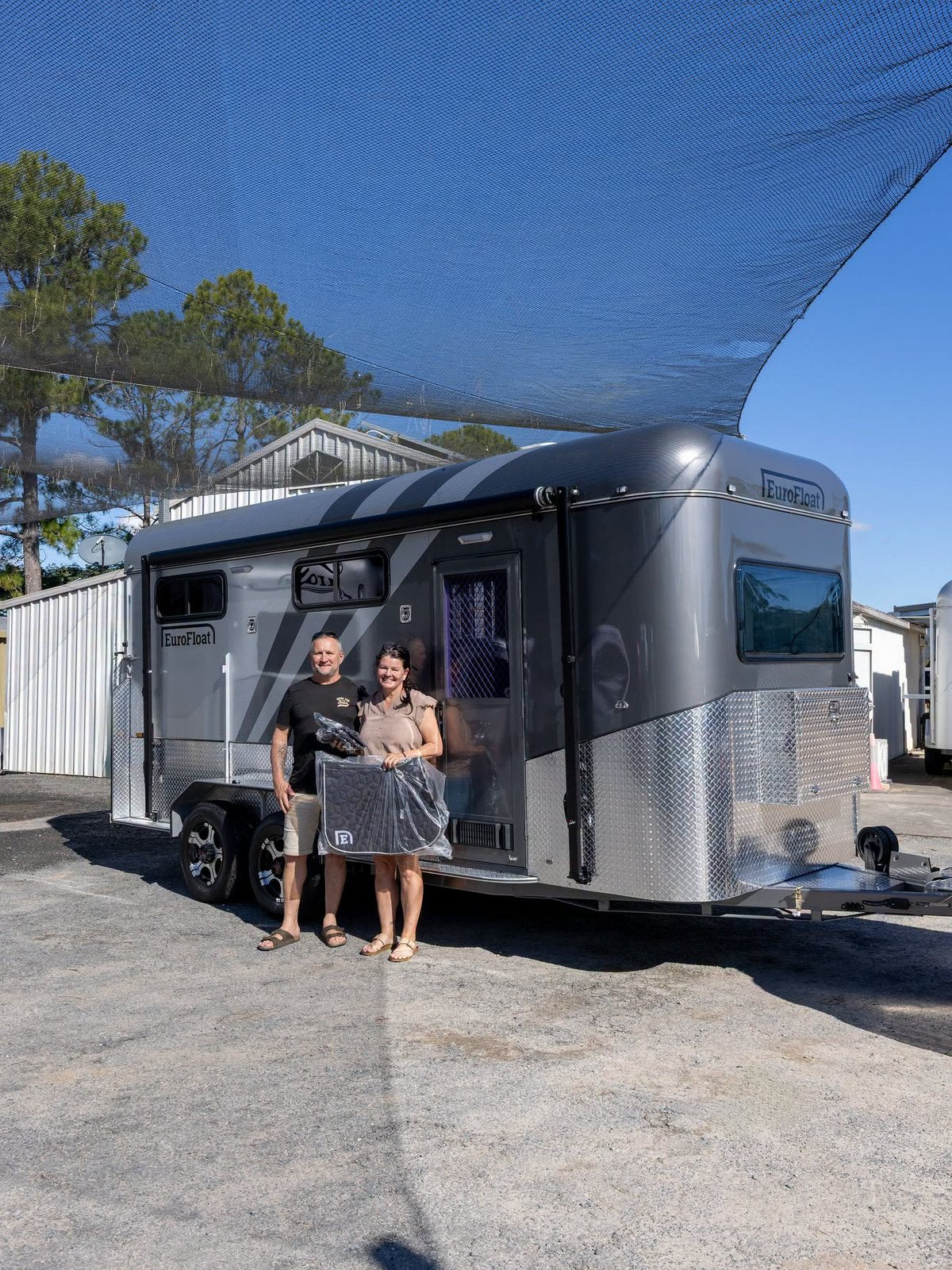EuroFloat owners with their new horse float on handover day