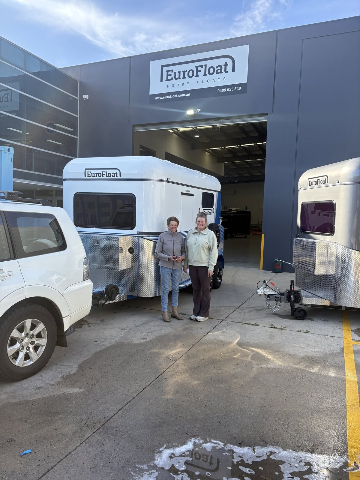 EuroFloat owners with their new horse float on handover day