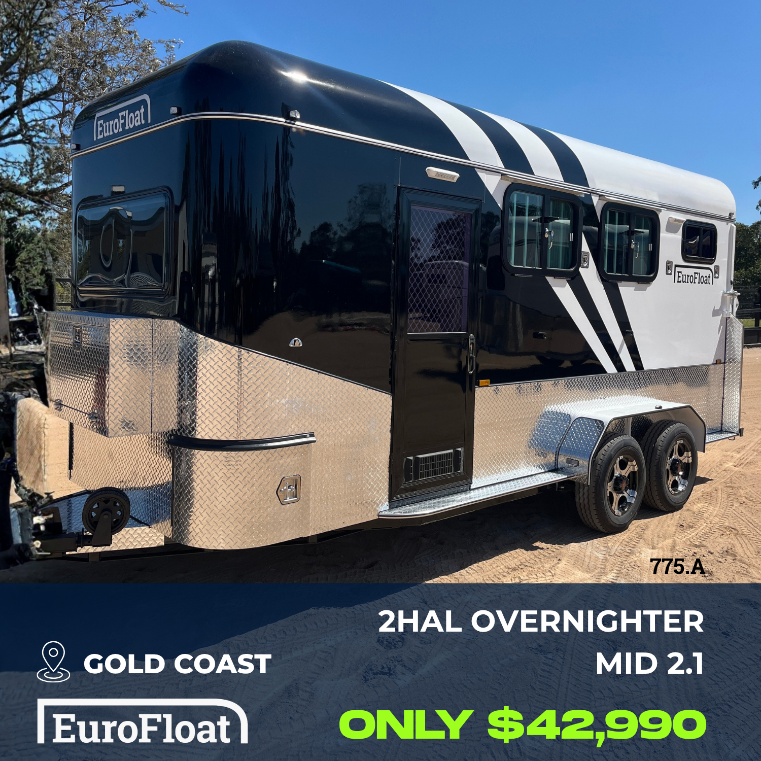 2 Horse Angle Load Camper Float Mid Overnighter SN 2.1