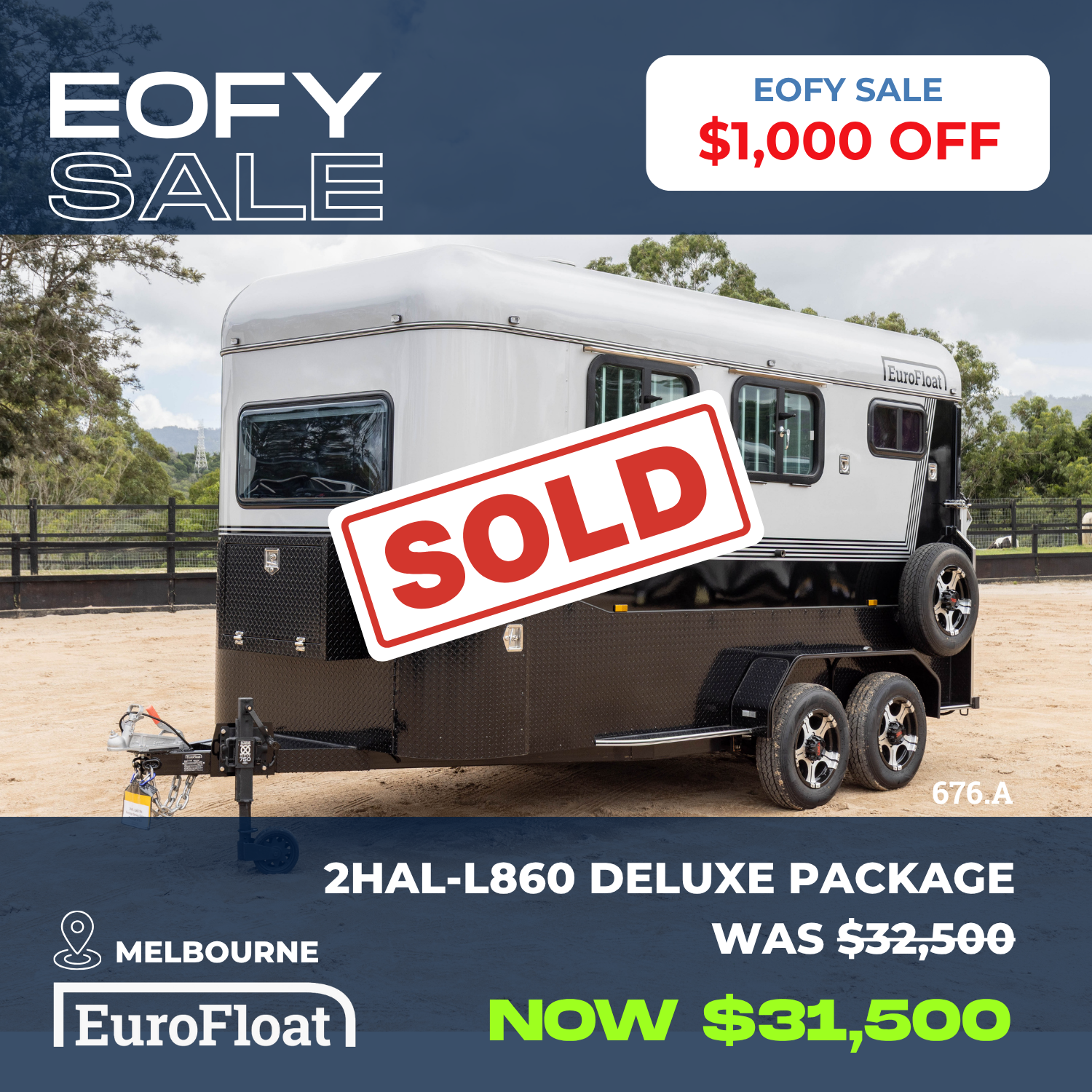 2 Horse Angle Load Camper Float L860 SN