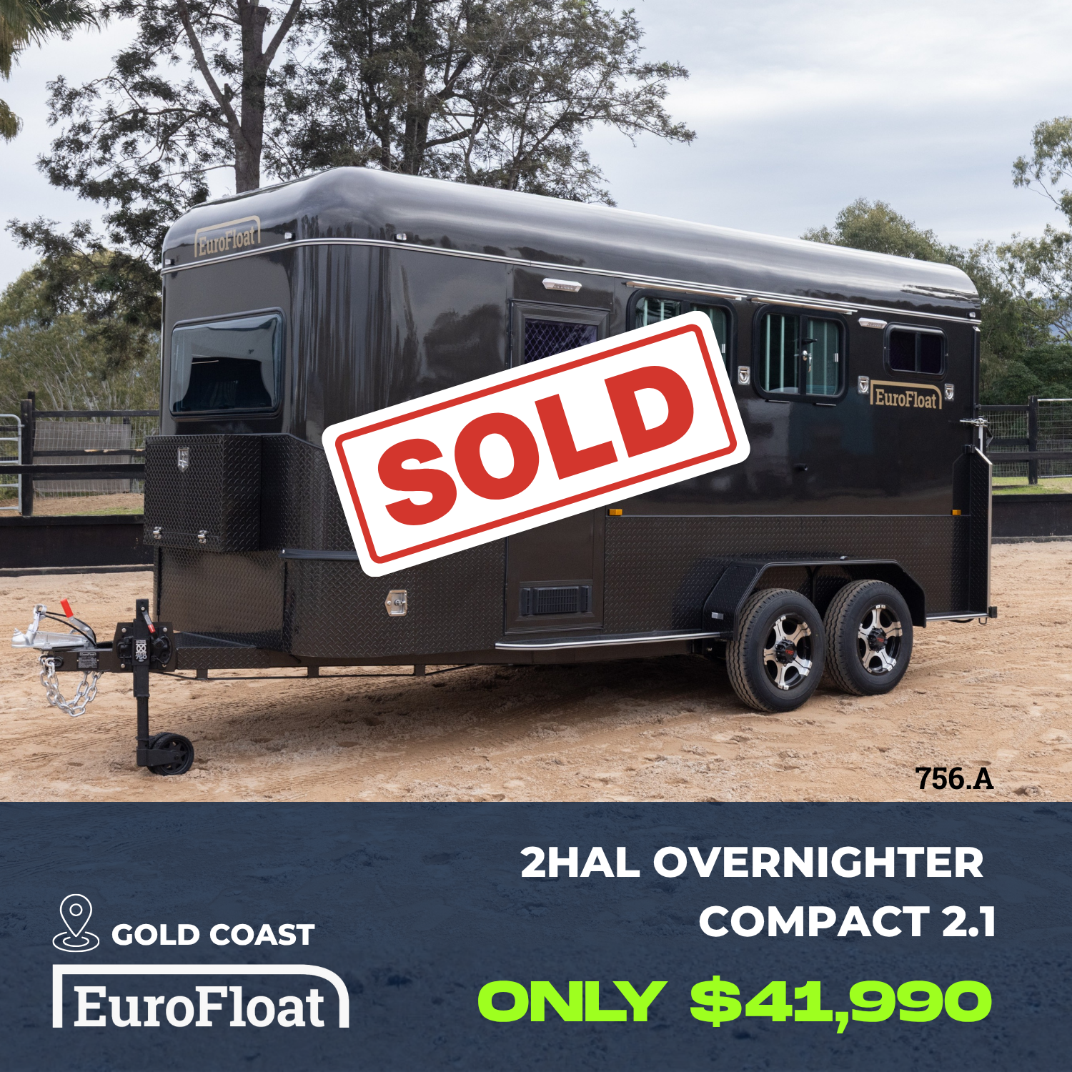 2 Horse Angle Load Camper Float Compact Overnighter SN 2.1