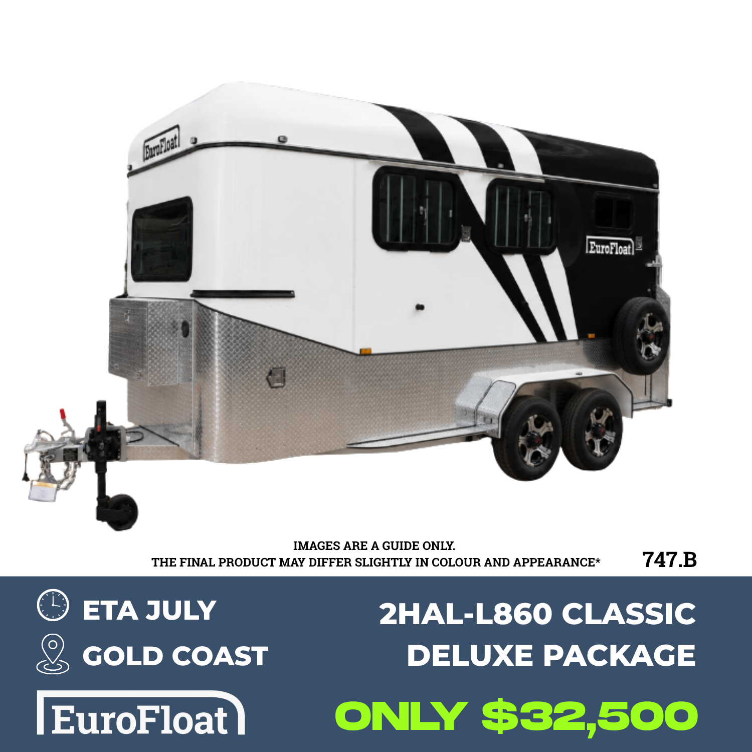 2 Horse Angle Load Camper Float L860 SN 747.B