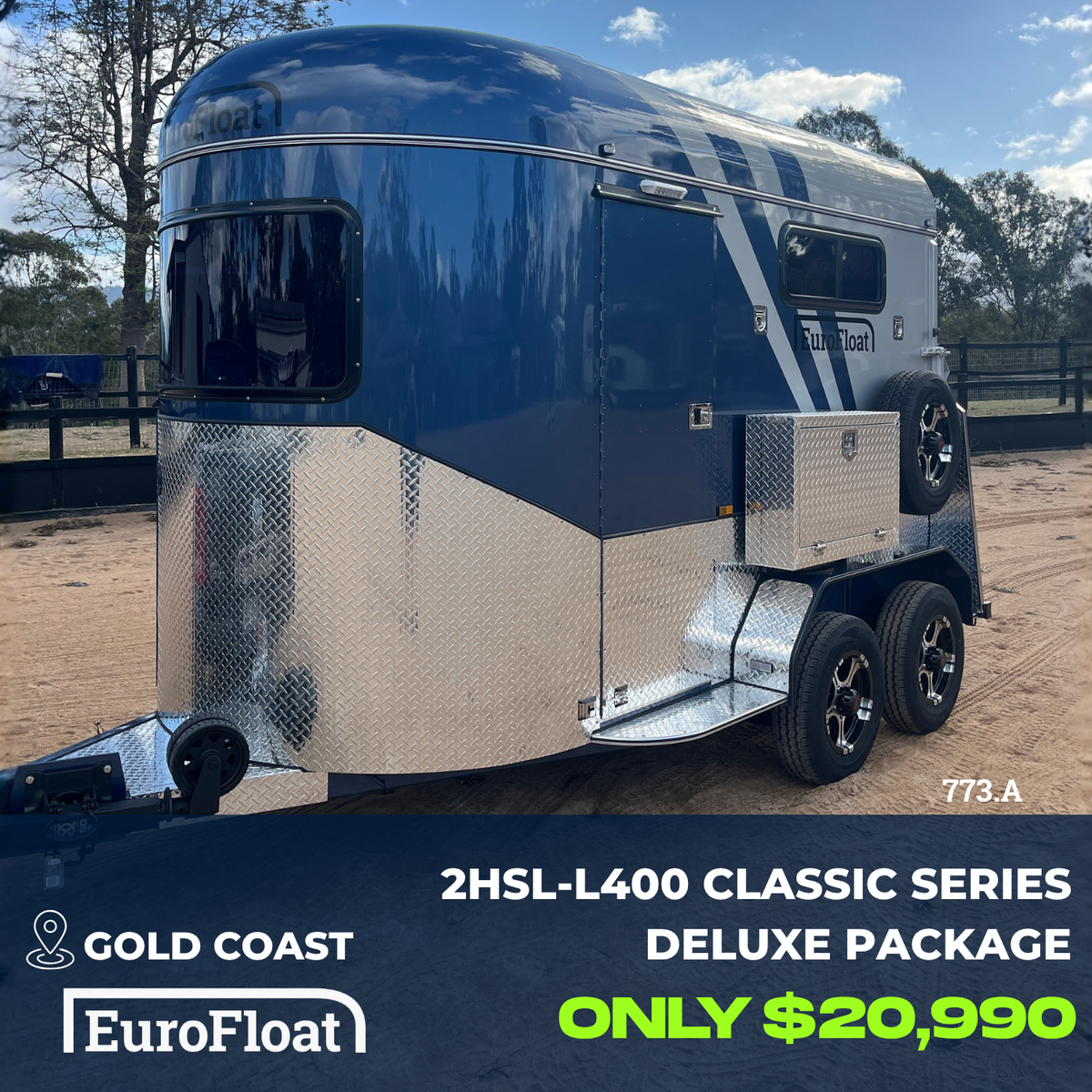 2 Horse Straight Load Float L400 RN Classic