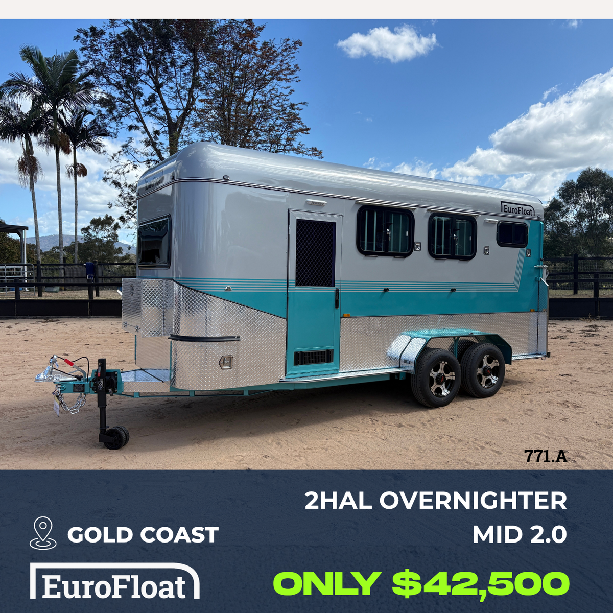 2 Horse Angle Load Camper Float Mid Overnighter SN 2.0