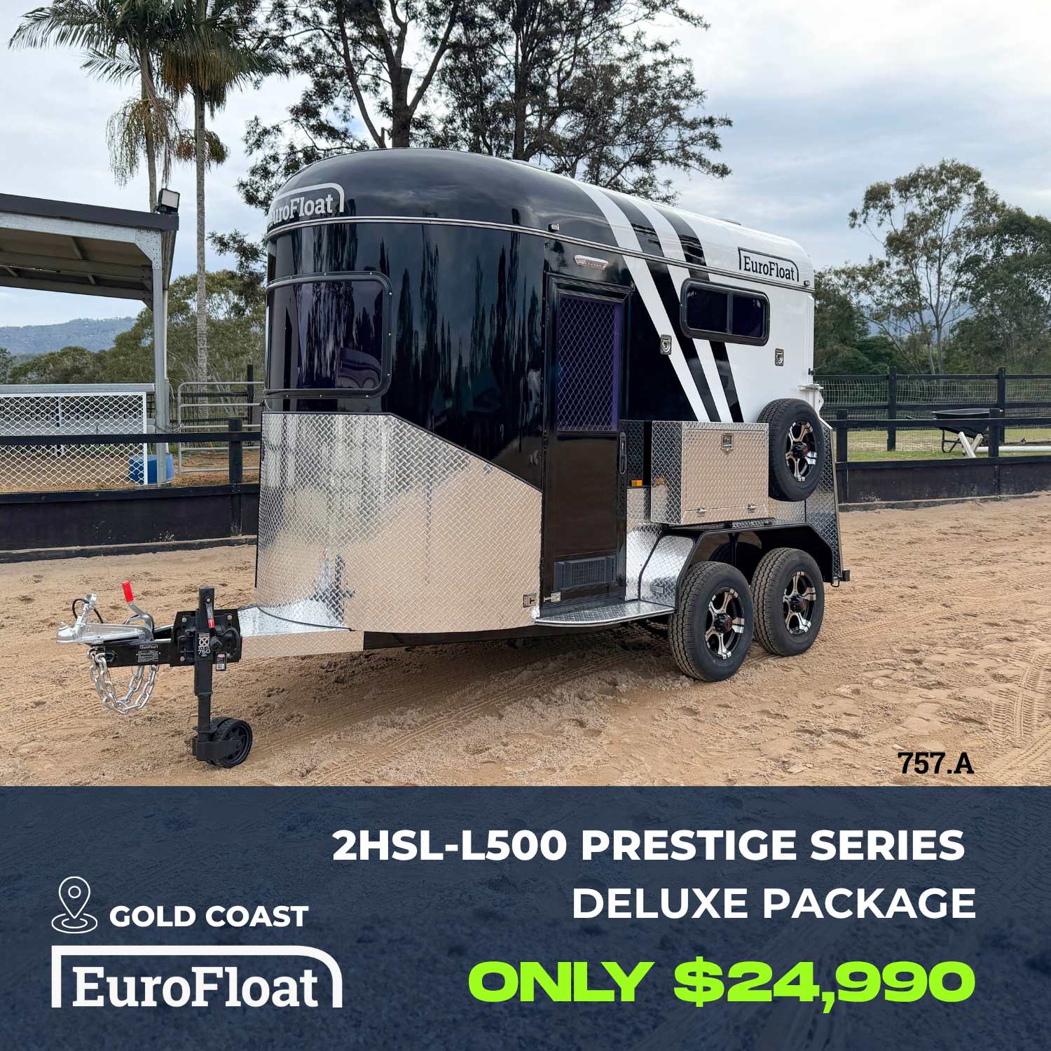 2 Horse Straight Load Camper Float L500 RN