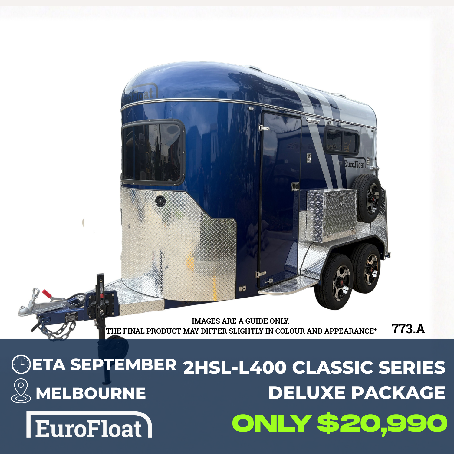2 Horse Straight Load Float L400 RN Classic 773.A