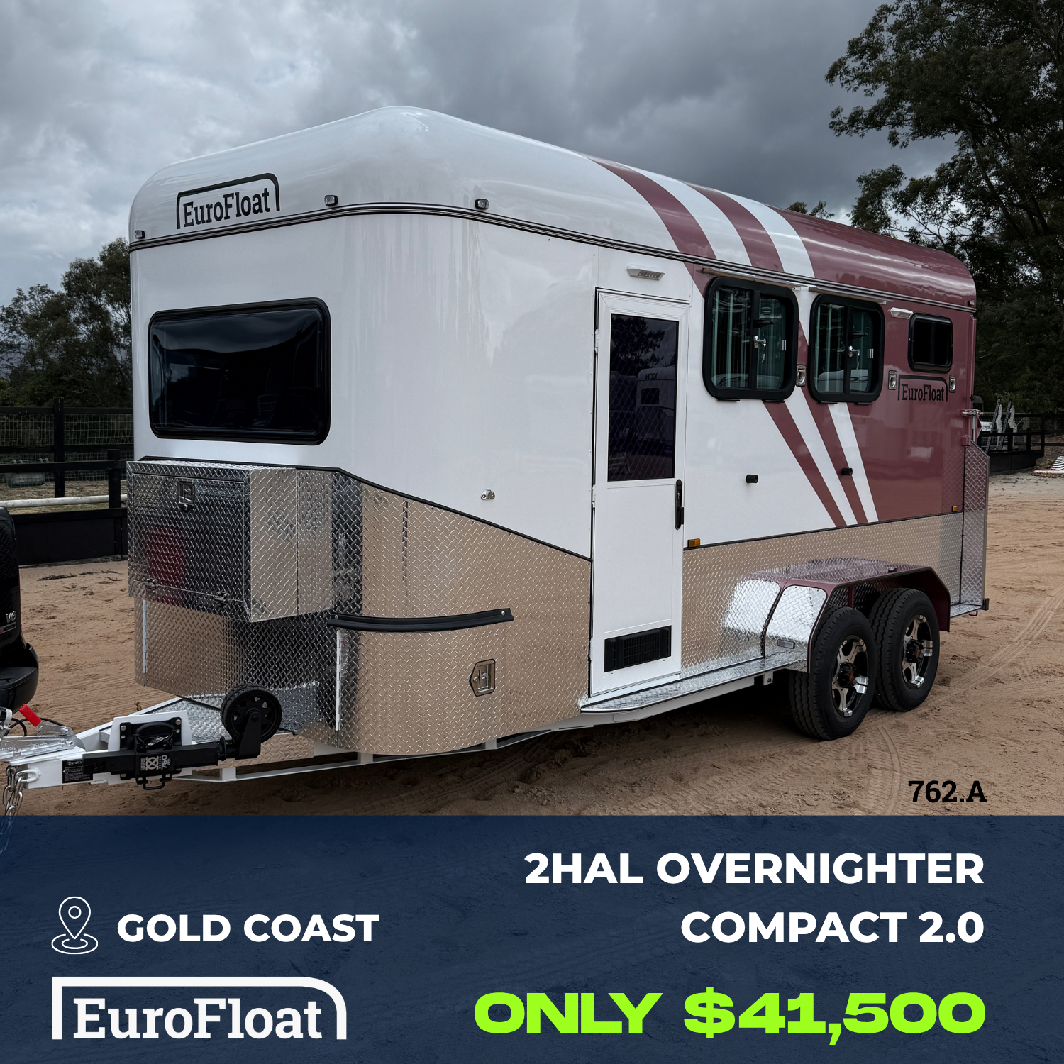 2 Horse Angle Load Camper Float Compact Overnighter SN 2.0