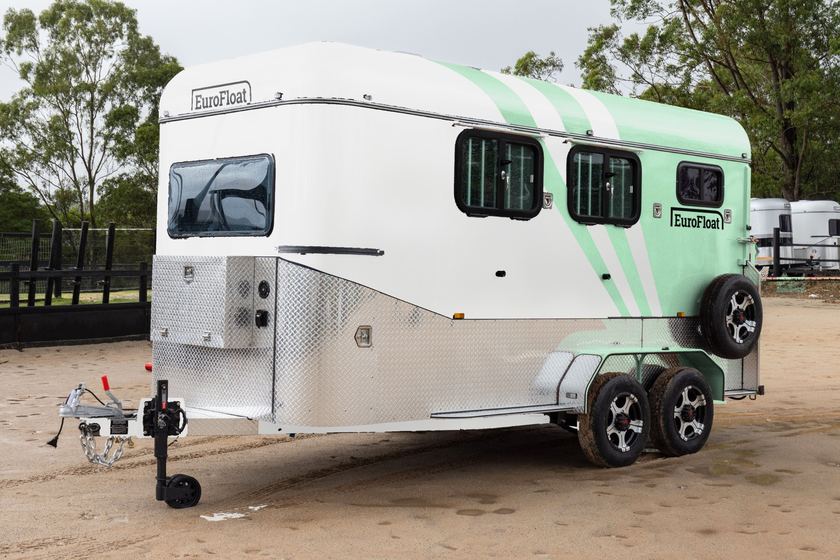 Custom EuroFloat in White and Pastel Green