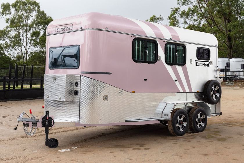 Custom EuroFloat in Rose and White
